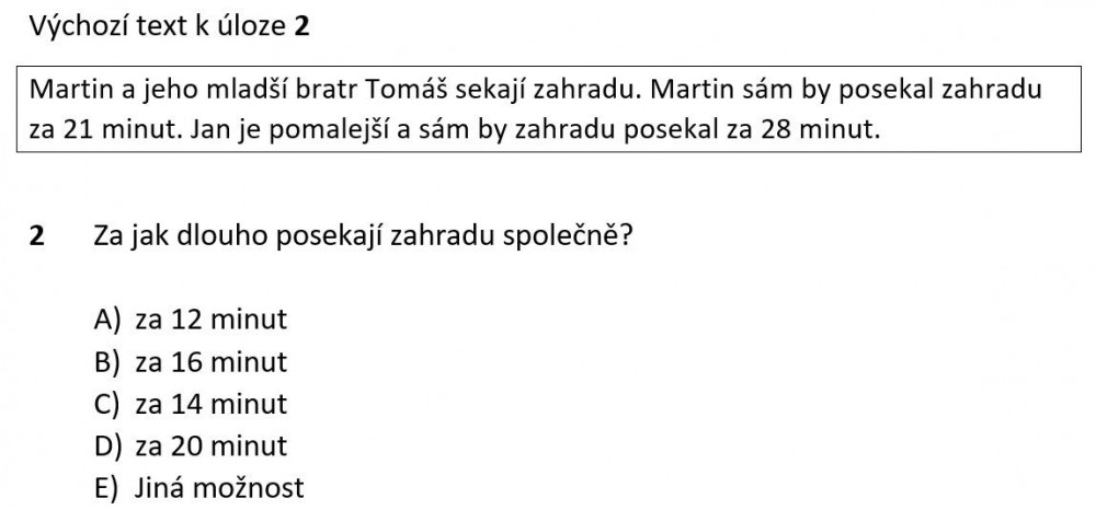 zadání přijímacích zkoušek z matematiky